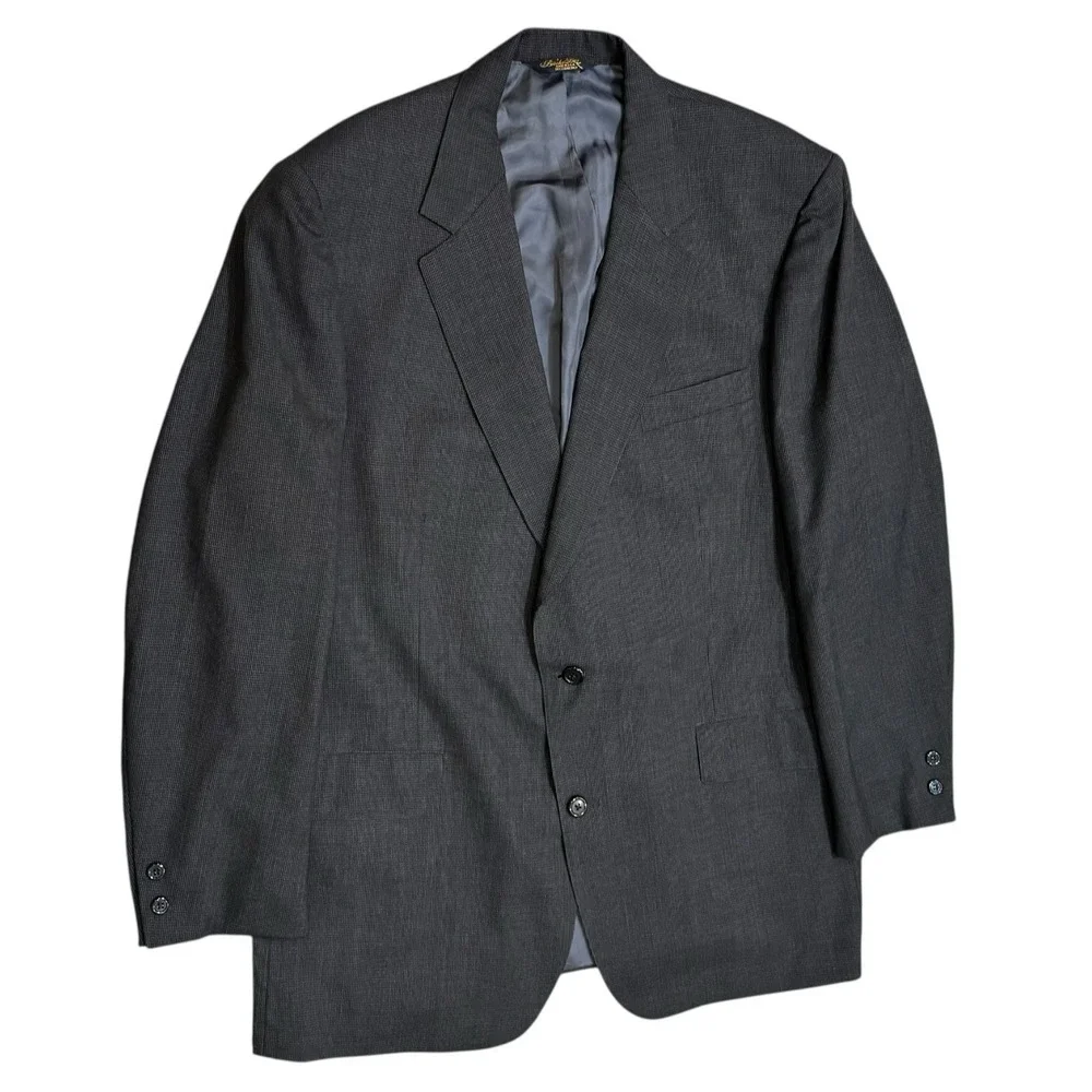 Brooks Brothers Makers Brooksease VTG Herringbone‎ Wool Sz 46L Blazer Sport Coat